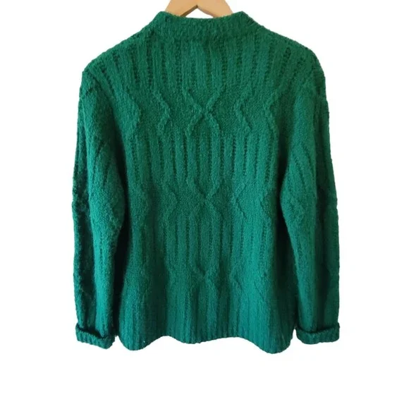 Objectives Vintage Green Shaw Cardigan‎ Sweater LARGE - Picture 6 of 7